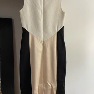 Ann Taylor dress black white and beige. Knee Length